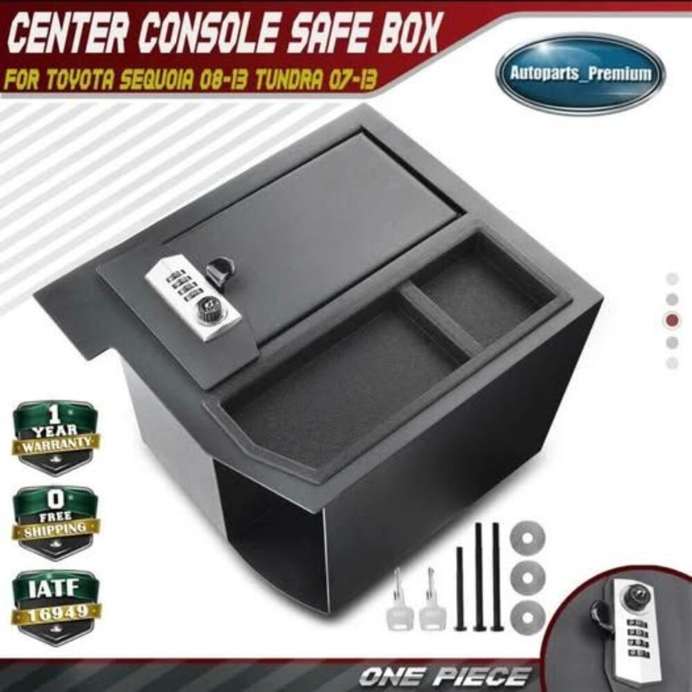 Center Console Safe Box Locking Safe for Toyota Tundra 2007-2013 Sequoia
08-13 N
